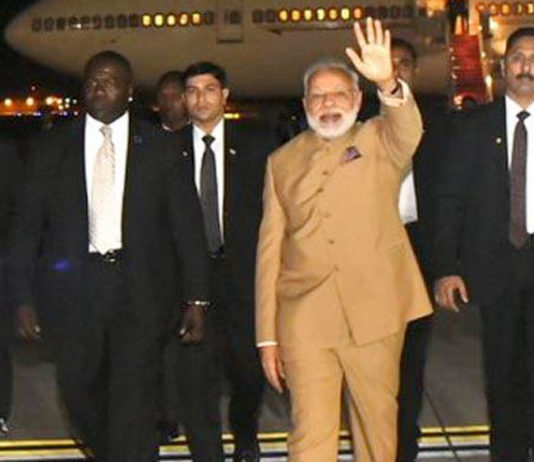 Modi arrives in U.S.