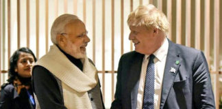 Modi Talks to UK PM