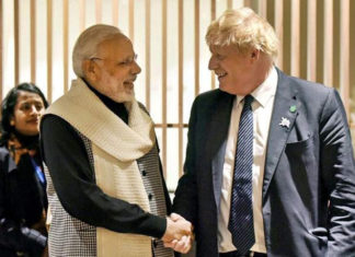 Modi Talks to UK PM