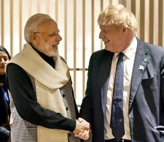 Modi Talks to UK PM